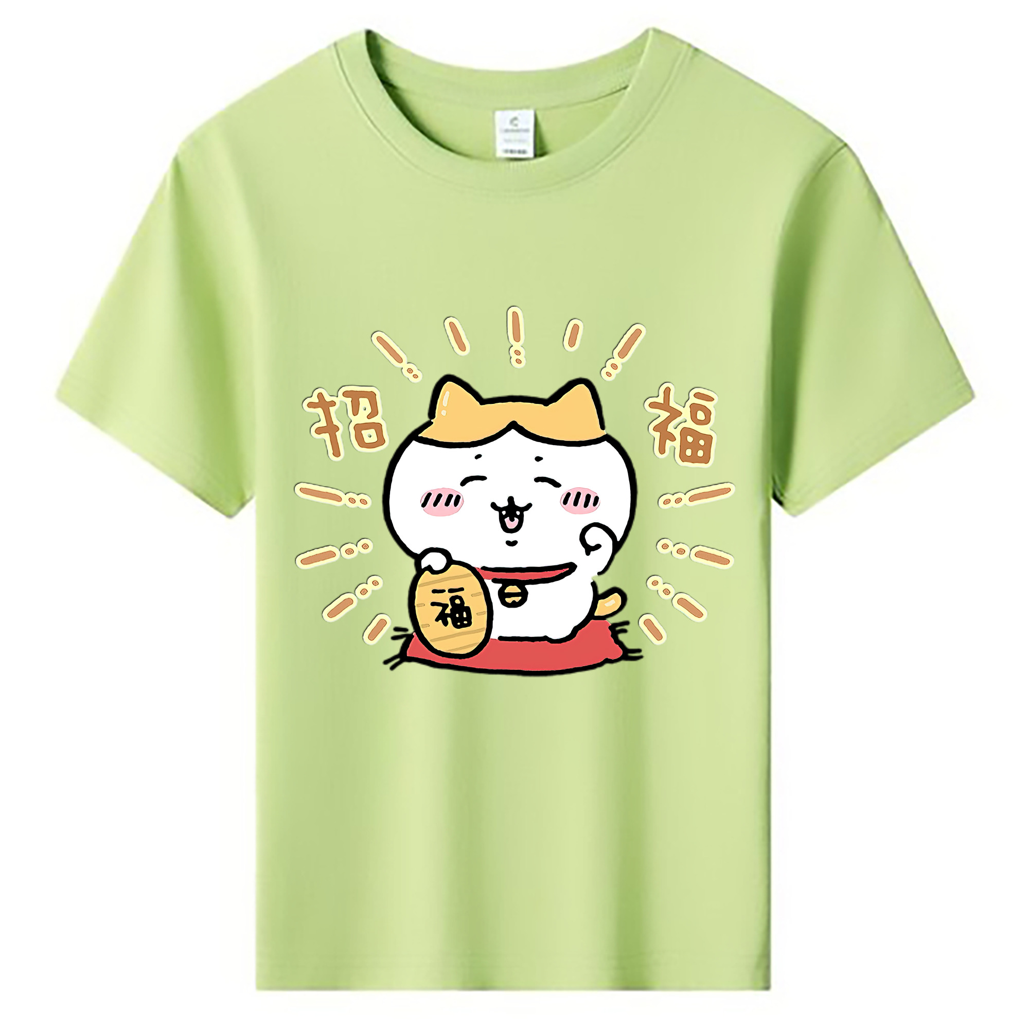 （画像用） ちいかわ ハチワレ Chii-kawa hachiware 綿100％キッズTシャツ（フロントプリント）
